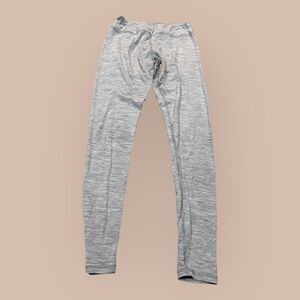 Ibex Leggings Women XS Gray Heathered Merino Wool Stretch Baselayer High Waisted